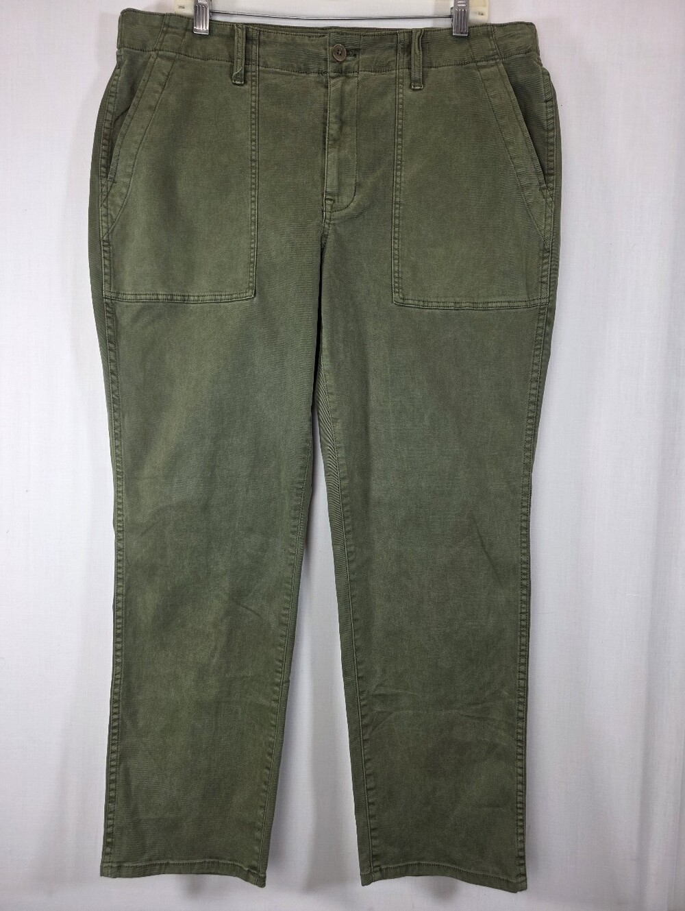 Madewell The Slim Straight Utility Pant Olive Green Size 32
